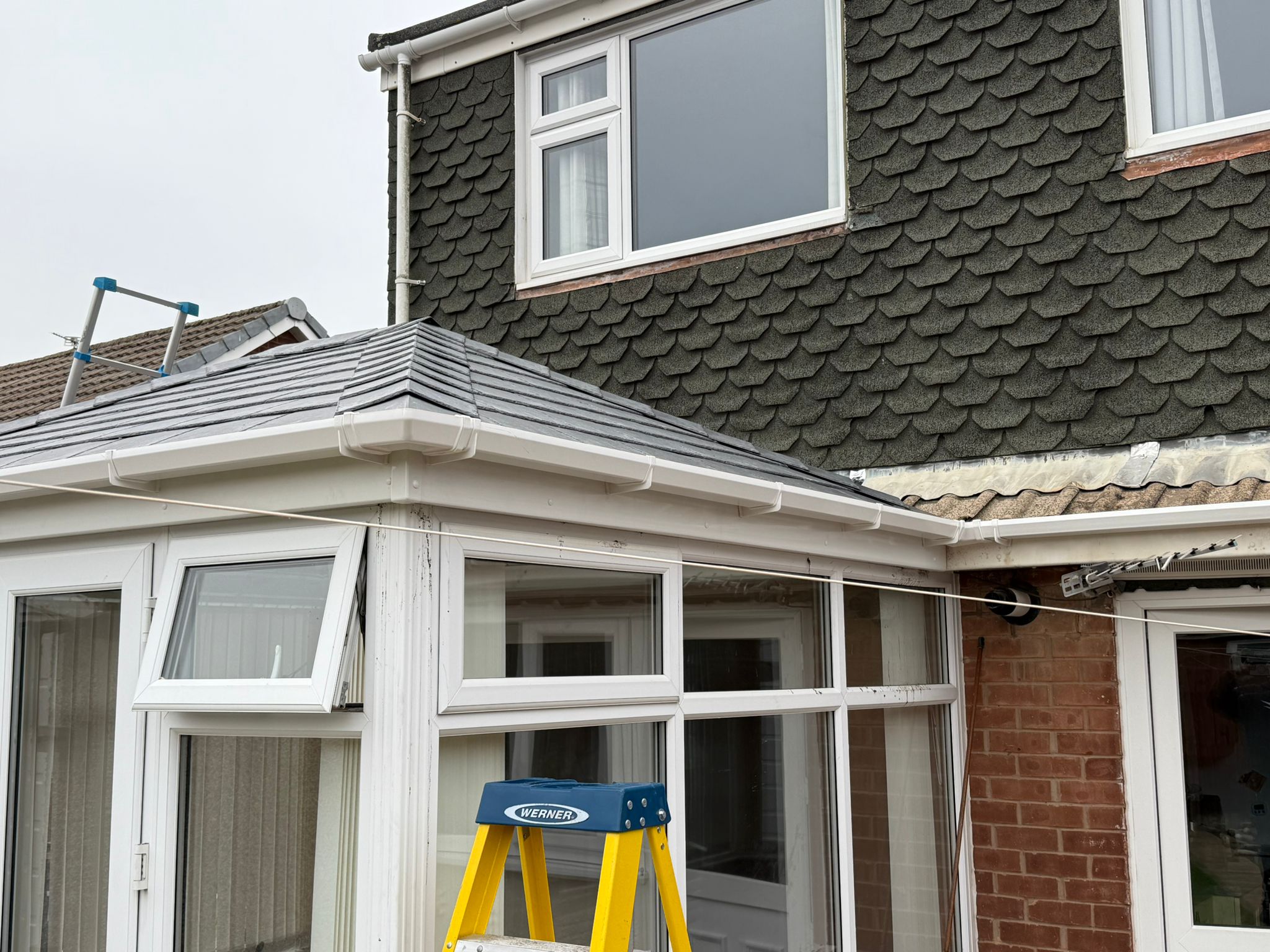 Conservatory roof transformation — tiled roof after replacement
