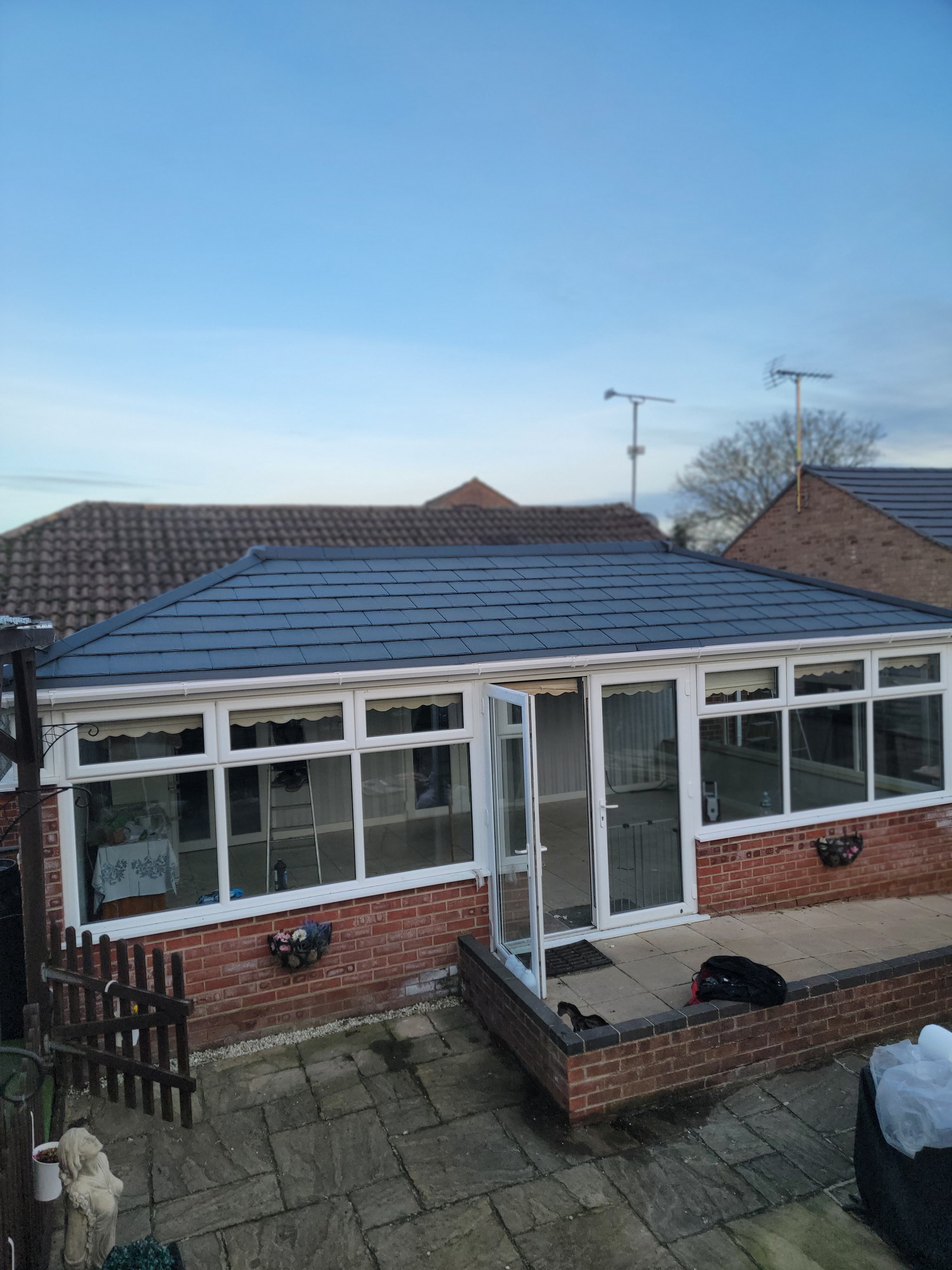 Premium Envirotile conservatory roof installation